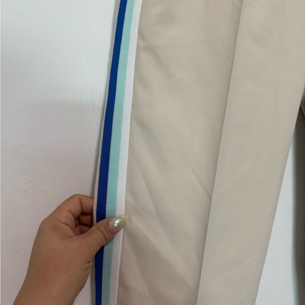NWOT G/Fore Color Block Trouser Golf Pants Size 2 Tan/Blue/White - Picture 2 of 5